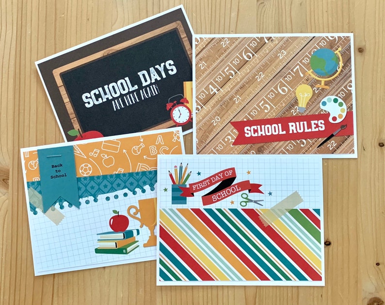 Back to School Cards. School Encouragement Greeting Card for image 0