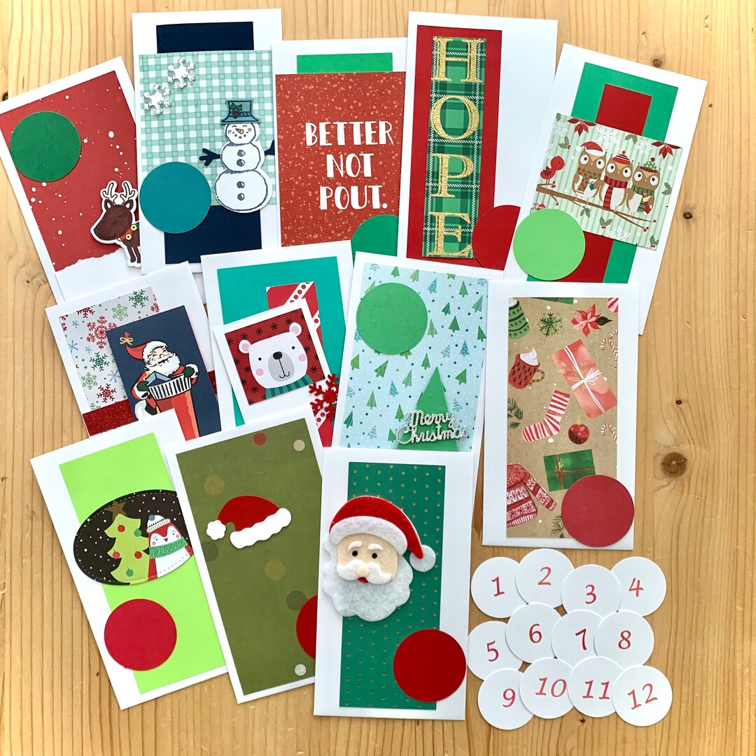 Advent Calendar. 12 Days of Christmas Envelopes. DIY Kit or Ready-made ...