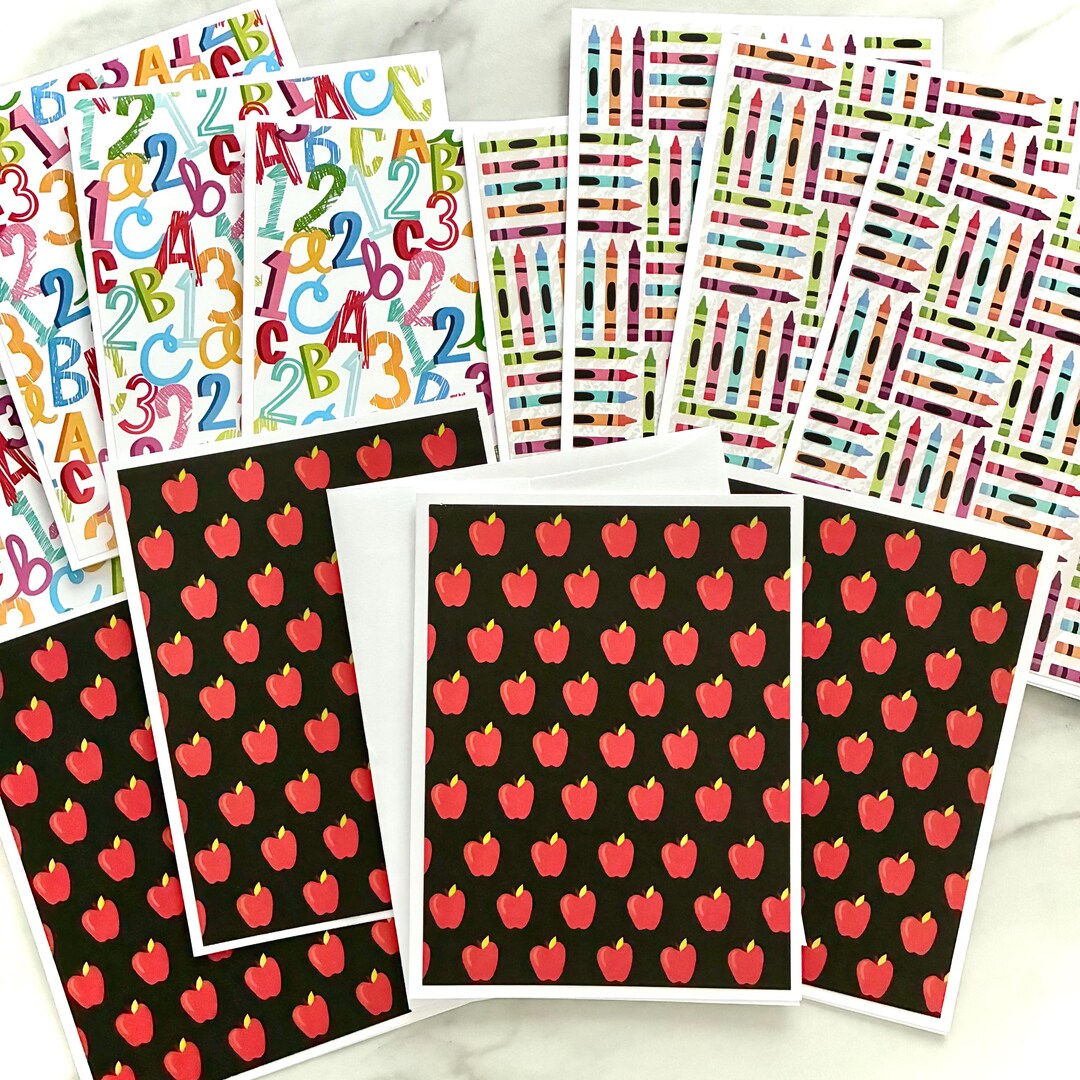 Teacher Note Cards, Set of 12. Teacher Gift for Back to School ...