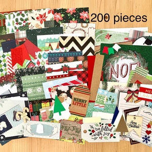 Christmas Ephemera Pack. 200 Pieces of Papers, Die Cuts, and Accents for Journaling, Scrapbooking, Pen Pals, and Paper Crafts