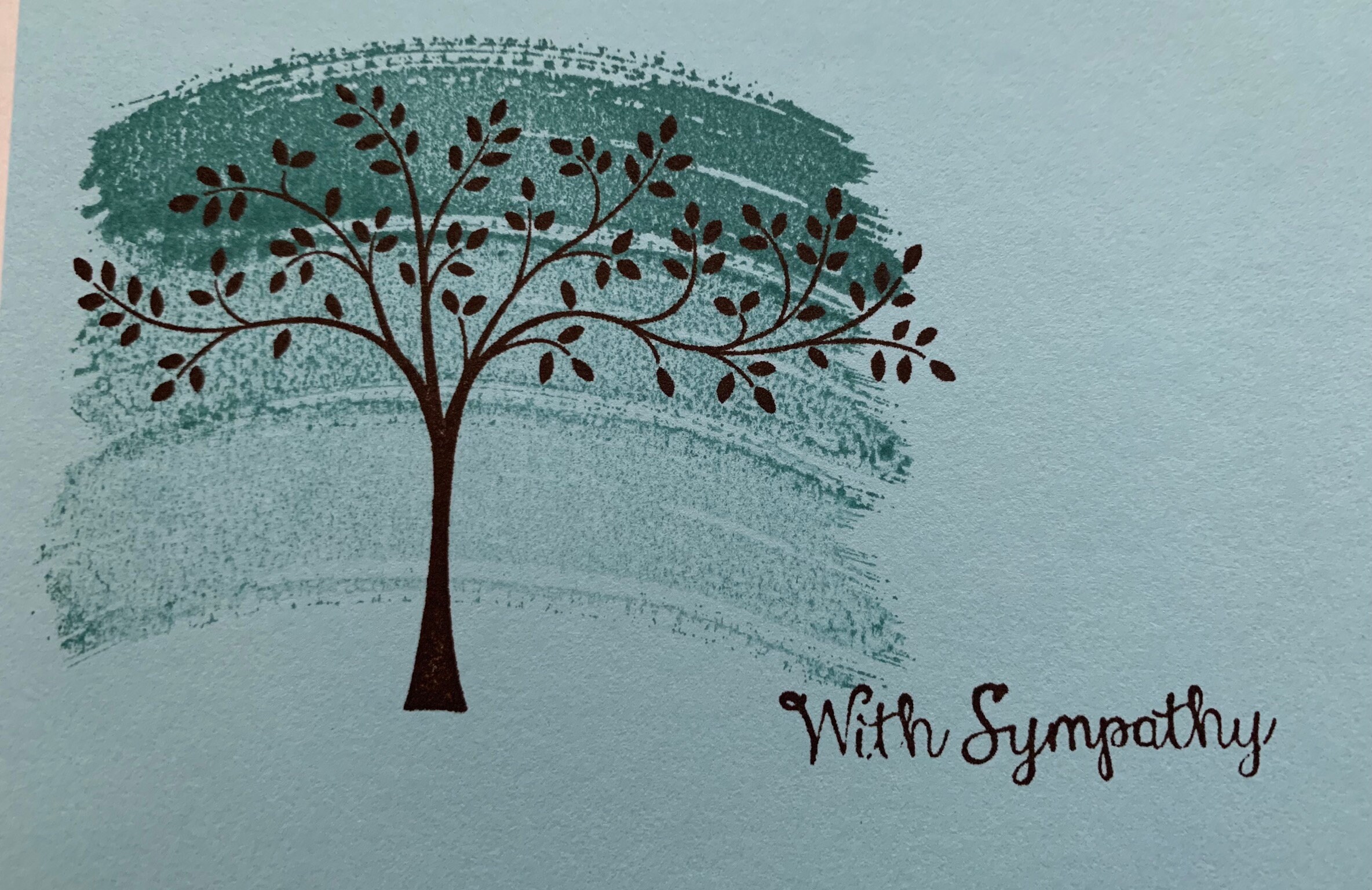4 Tree Sympathy Cards. Blue Sympathy Card Set. Blank Sympathy Etsy