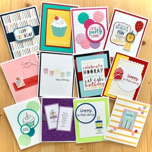Handmade Birthday Cards. Assortment Set of 10, 25, 50 or 100 Cards. Bulk Order of Happy Birthday Greeting Cards image 4