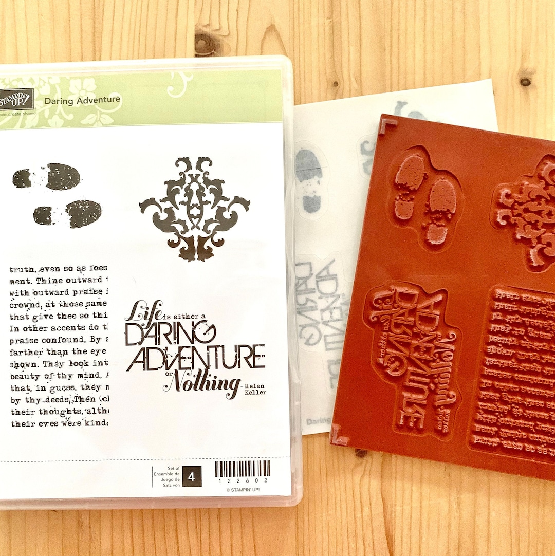 Stampin'up Daring Adventure Stamp Set. Cling Mount Stamp Etsy