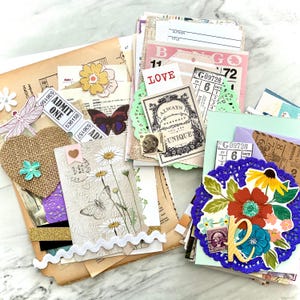 Junk Journal Ephemera Pack: 50, 100, or 200 pieces.  Paper Assortment for DIY Crafts