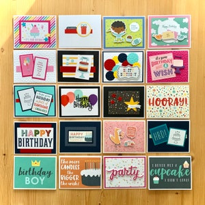 Handmade Birthday Cards. Assortment Set of 10, 25, 50 or 100 Cards. Bulk Order of Happy Birthday Greeting Cards image 7