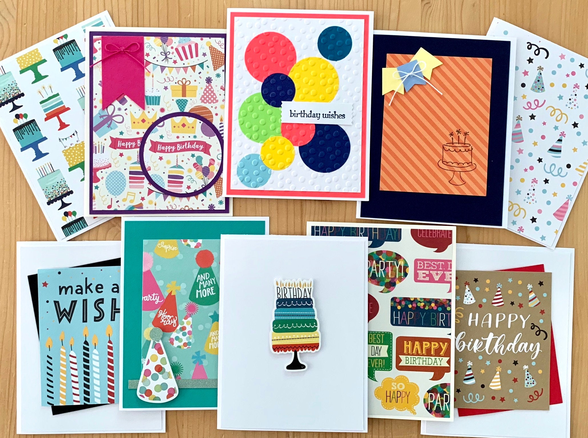 Handmade Birthday Card Set 10 25 50 Or 100 Cards Etsy