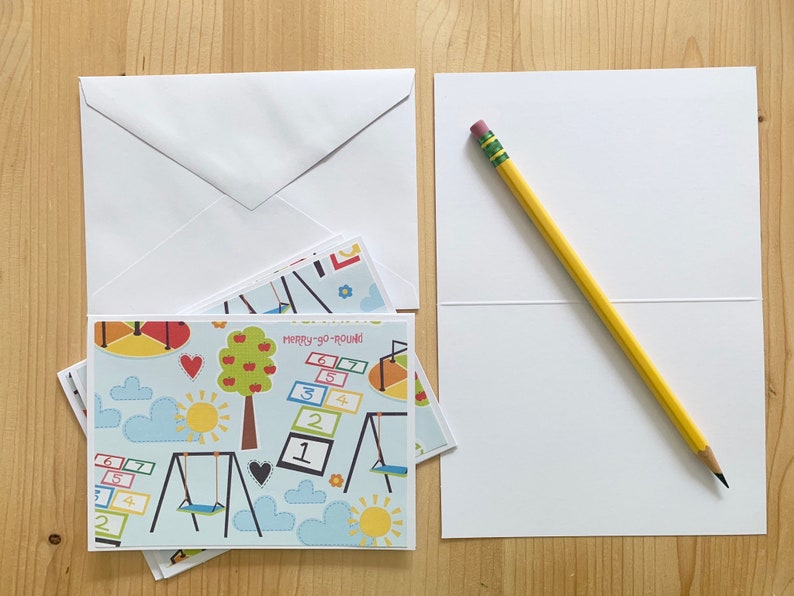 Recess Teacher Cards Park Playgroup Invitation 12ct Playground Card Set