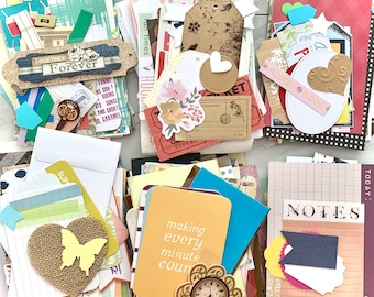 Junk Journal Ephemera. 50, 100, or 200 paper pieces for DIY scrapbooking and journaling.
