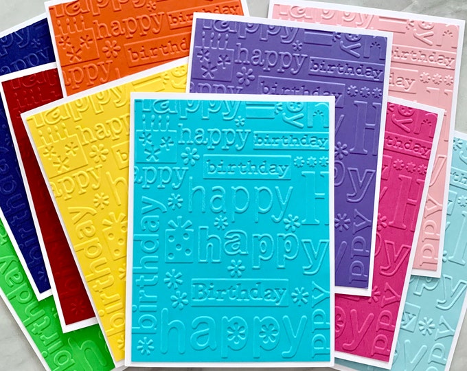 Birthday Card Set of 18, Assorted White Embossed Birthday Cards ...