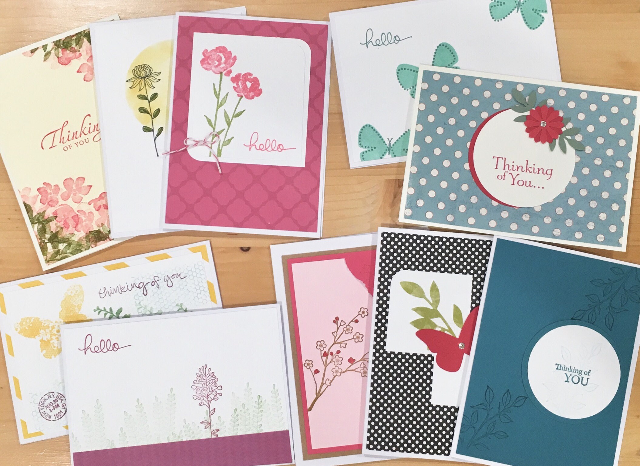 10 Thinking of You Cards. Hello Card Set. Greeting Card Etsy