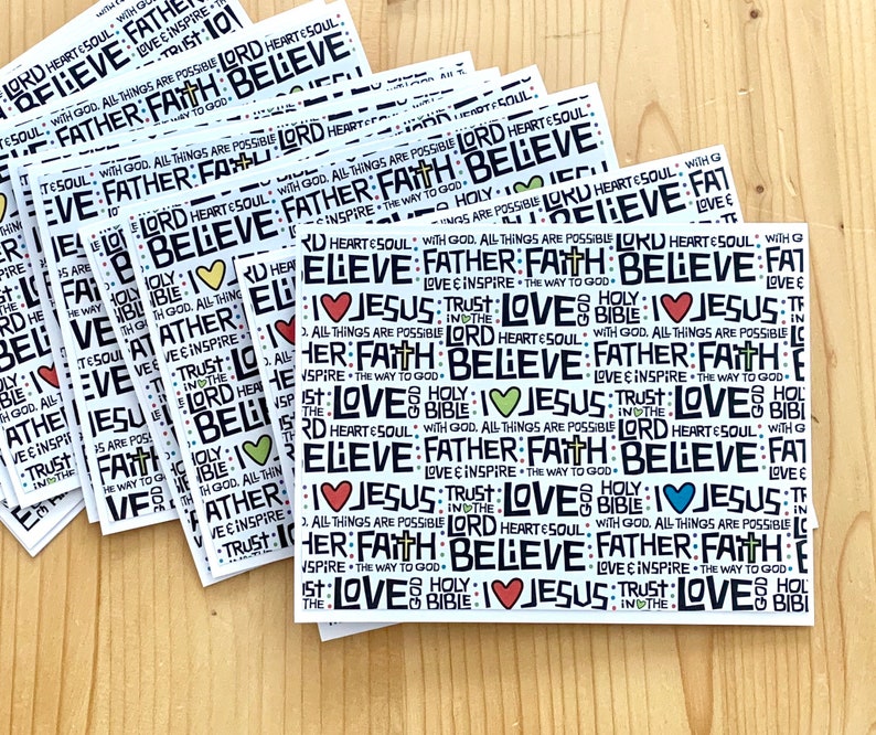 12 Blank Christian Note Cards Religious Card Set Valentines Etsy