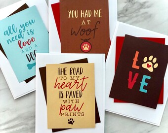 Vintage Dog Note Cards - 24 Antique Puppies Note Cards & Vintage