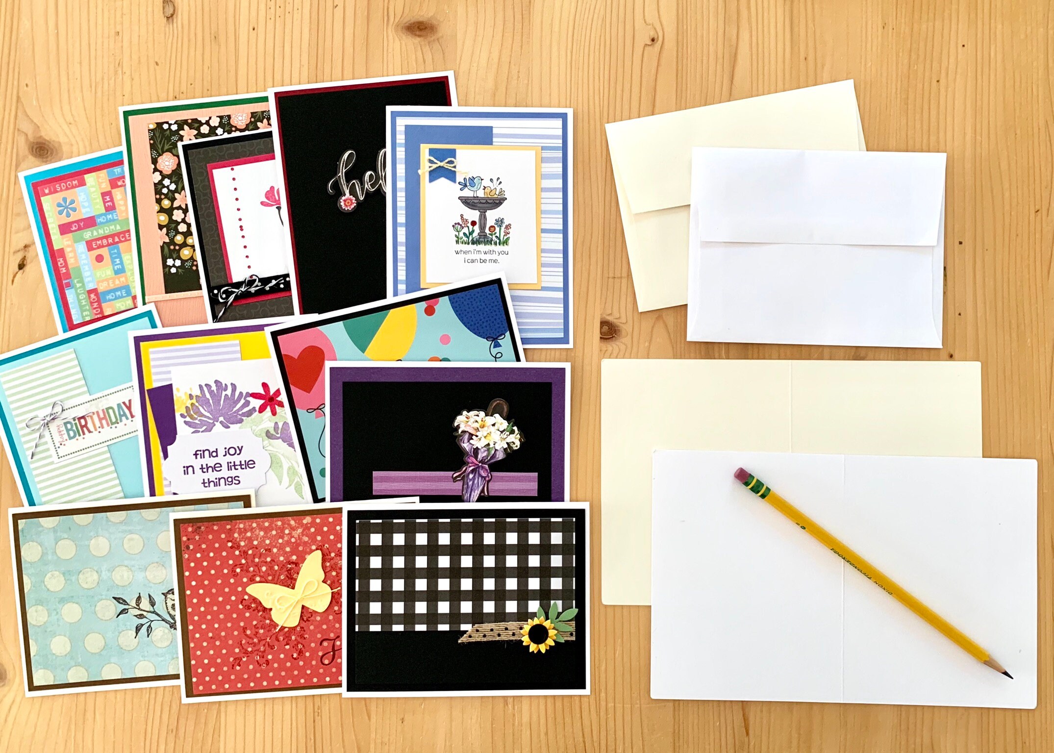 Blank Card Assortment for Any Occasion. Set of 12 Handmade Etsy