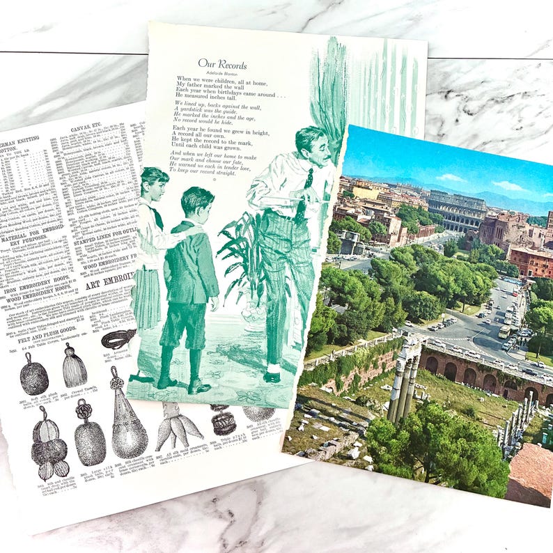 50 Book Pages Variety Pack, Ephemera for Junk Journals - Etsy