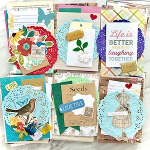 Junk Journal Ephemera Kit. 50, 100, 200 pieces. Decorative Papers and accents for Scrapbooking and Mixed Media. Junk Journal Supplies