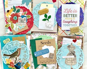 Junk Journal Ephemera Kit. 50, 100, 200 pieces. Decorative Papers and accents for Scrapbooking and Mixed Media. Junk Journal Supplies