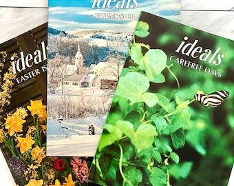 Ideals, Vintage Magazine Soft Covered Books from the 1970's and 1980's
