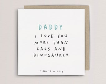 I love you more than father's day card first father's day card, dad birthday card thank you daddy gift