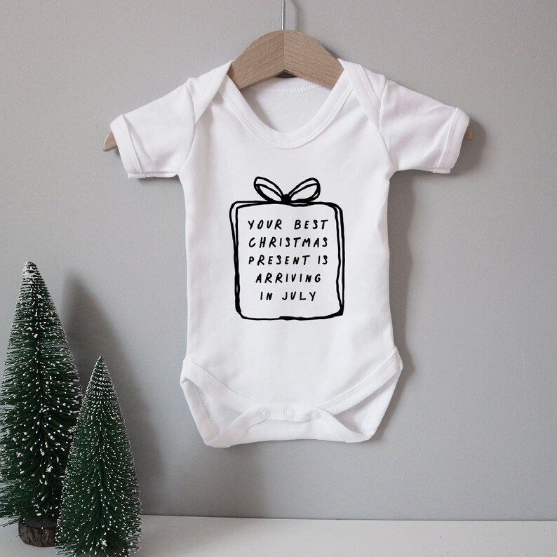 personalised christmas baby grow