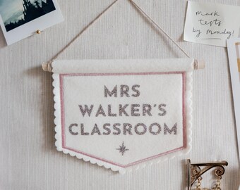 Personalised Teacher Classroom Banner,  End of Year Teacher Gift, Nursery & School Door Decoration