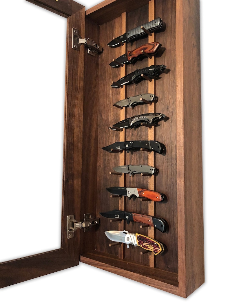 Walnut Knife Display Case image 3