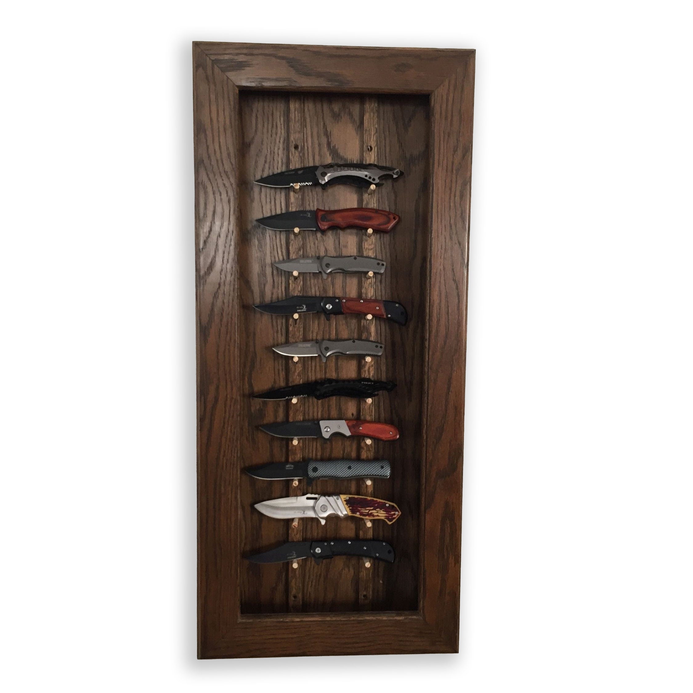 Oak Knife Display Case 