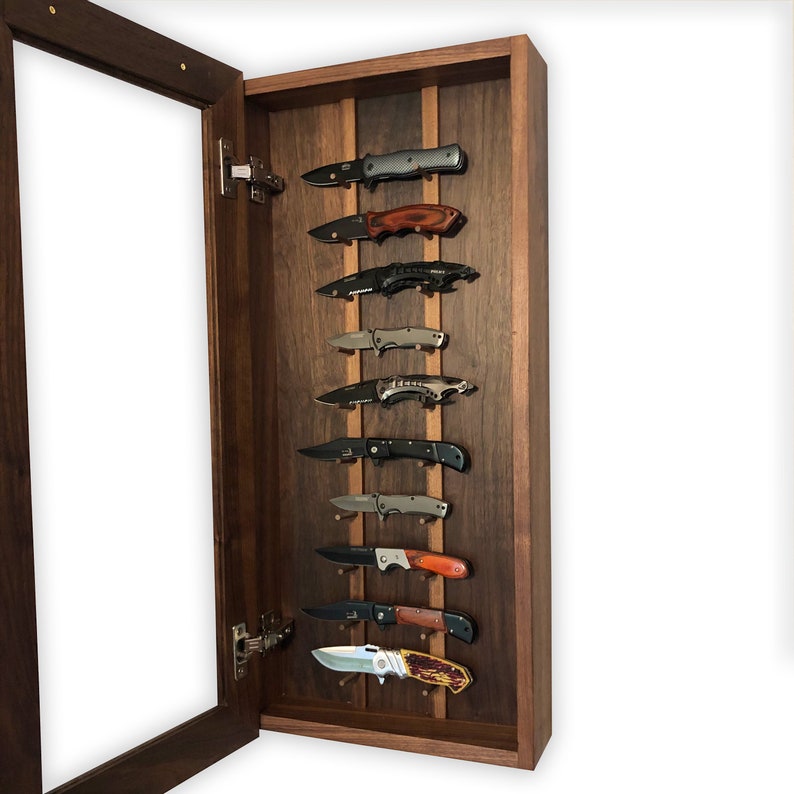 Walnut Knife Display Case image 2