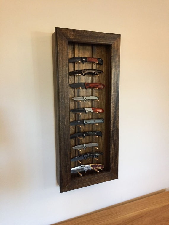 rustic knife display case