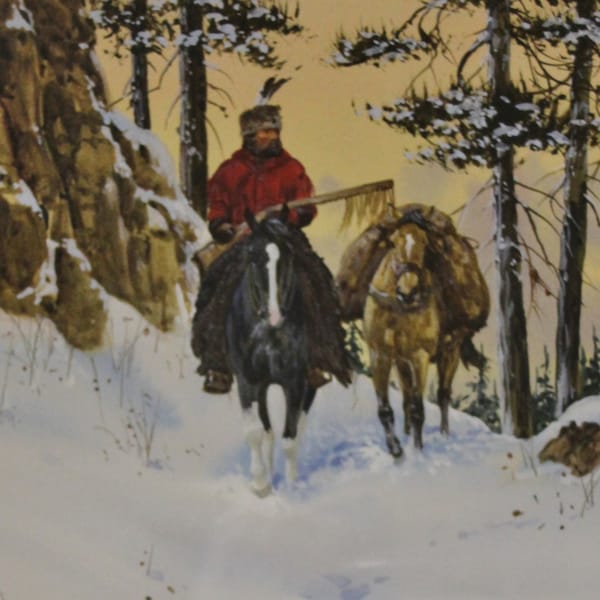 Western Artwork : Ron Stewart, Western Water Color Painting, "High Country", #155