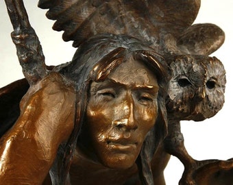 Western Artist, Lincoln Fox, Bronze Sculpture titled, "First Light", Limited Edition of 75, #1686