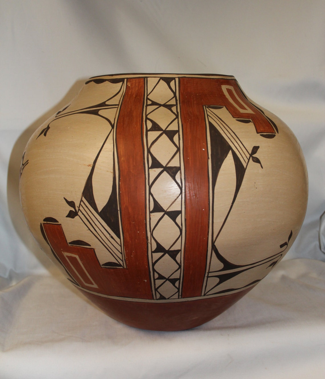 Zia Pottery Extraordinally Massive Zia Storage Jar by Kathy Etsy