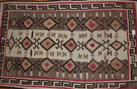 Native American Rugs Orange 4x6