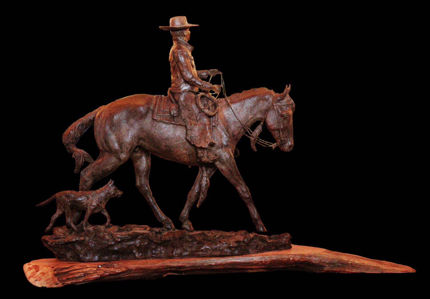 Western Bronze Sculpture, by Renowned Western Artist, Jeff Wolf