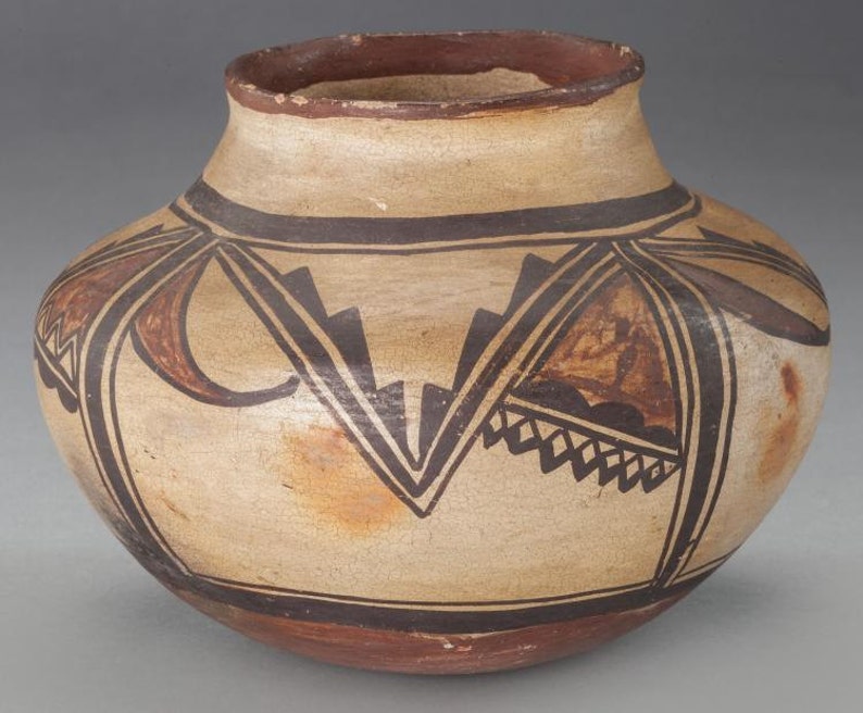 American Indian Pottery Native American Hopi polacca Polychrome Jar