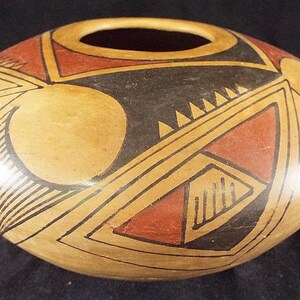 Historic Mata Ortiz Polychrome Pottery Bowl, by Emeterio Ortiz. R.,#803