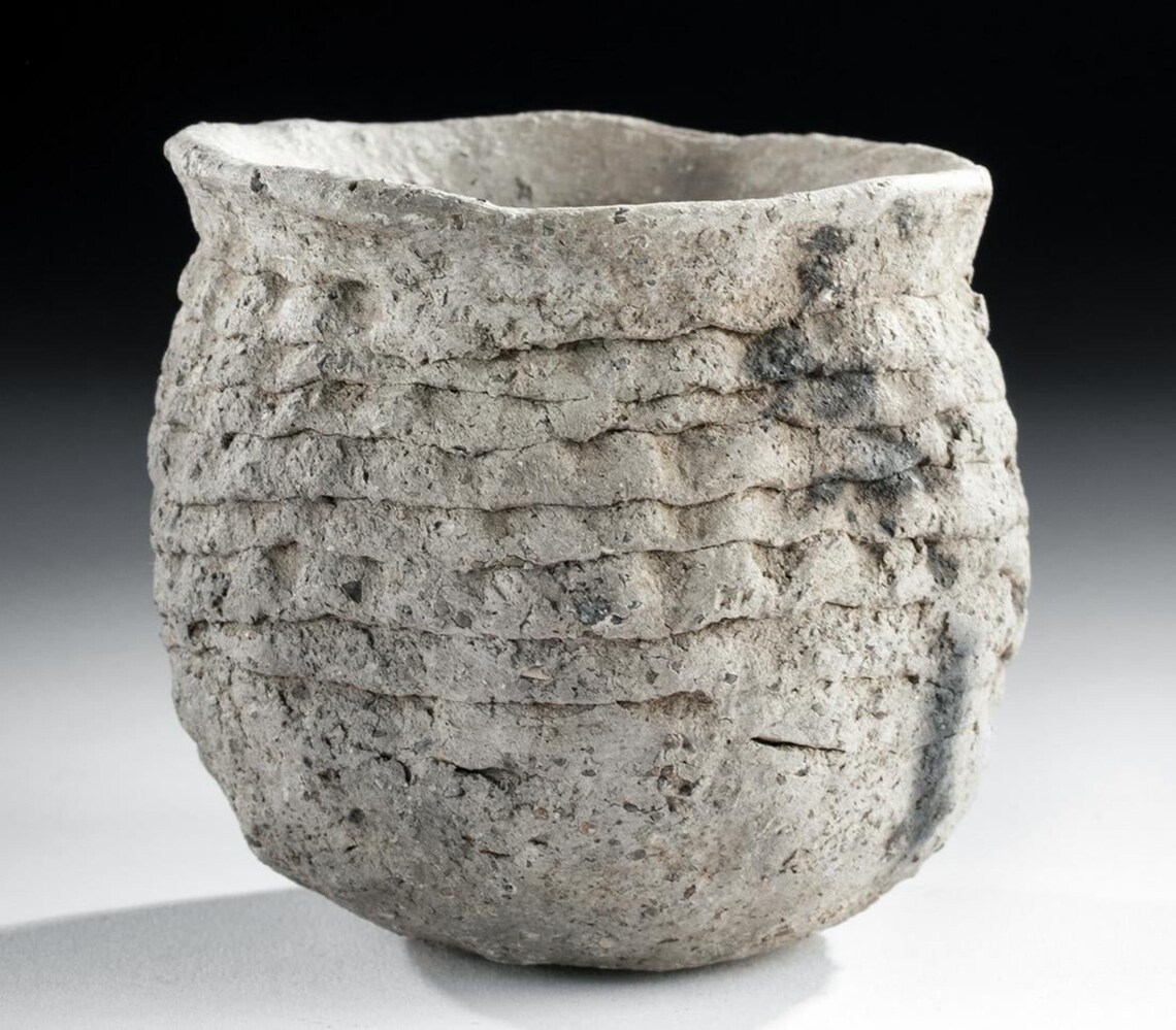 A Mogollon Corrugated Pottery Jar From the Mesa Verde Museum, Ca 1000