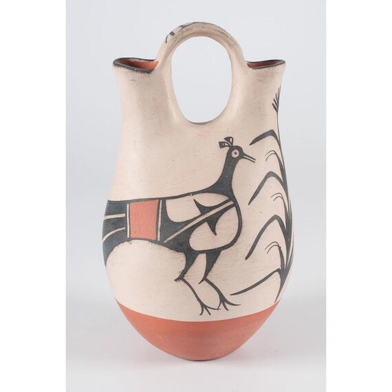 Native American Santo Domingo Pueblo Pottery Wedding Vase By Etsy