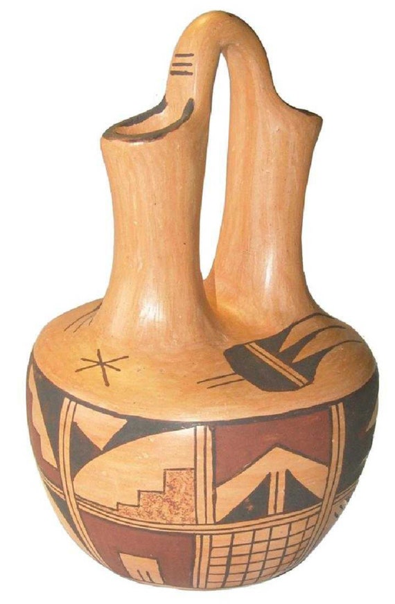 Native American Vintage Hopi Wedding Vase By K Collateta Etsy