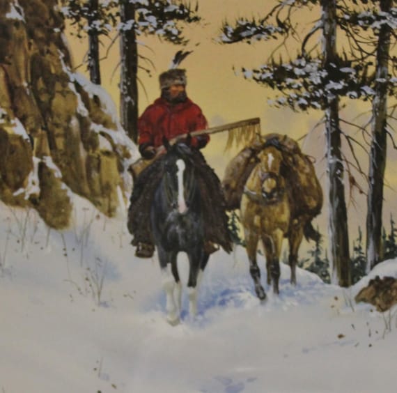Western Artwork : Ron Stewart, Western Water Color Painting, "High Country", #155
