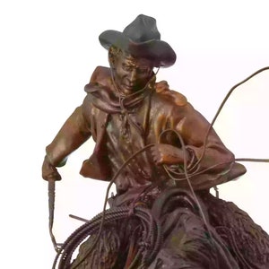 Western Artist, James P. Regimbal, 1949 Limited Edition 25/50, Bronze Sculpture, Titled Tripped Up II, 1987, 1777 image 3