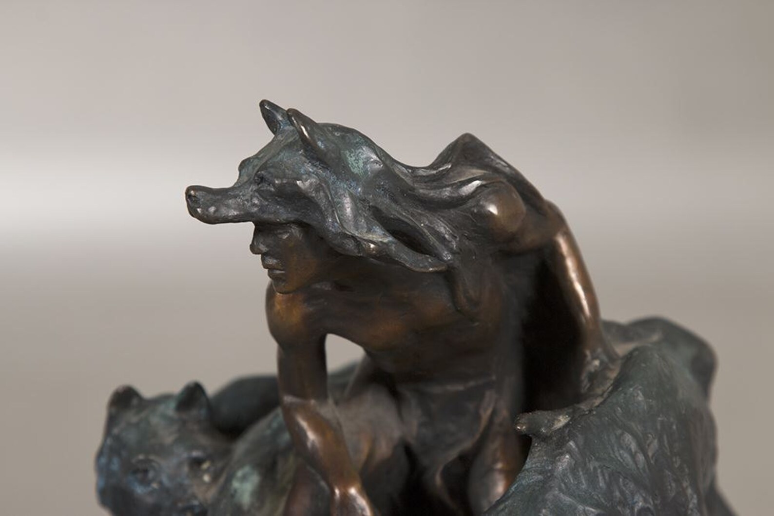 Bronze Sculpture, Sculpture, Ken Payne, Entitled night Shadows, Limited Edition, 46/100, Ca 1988