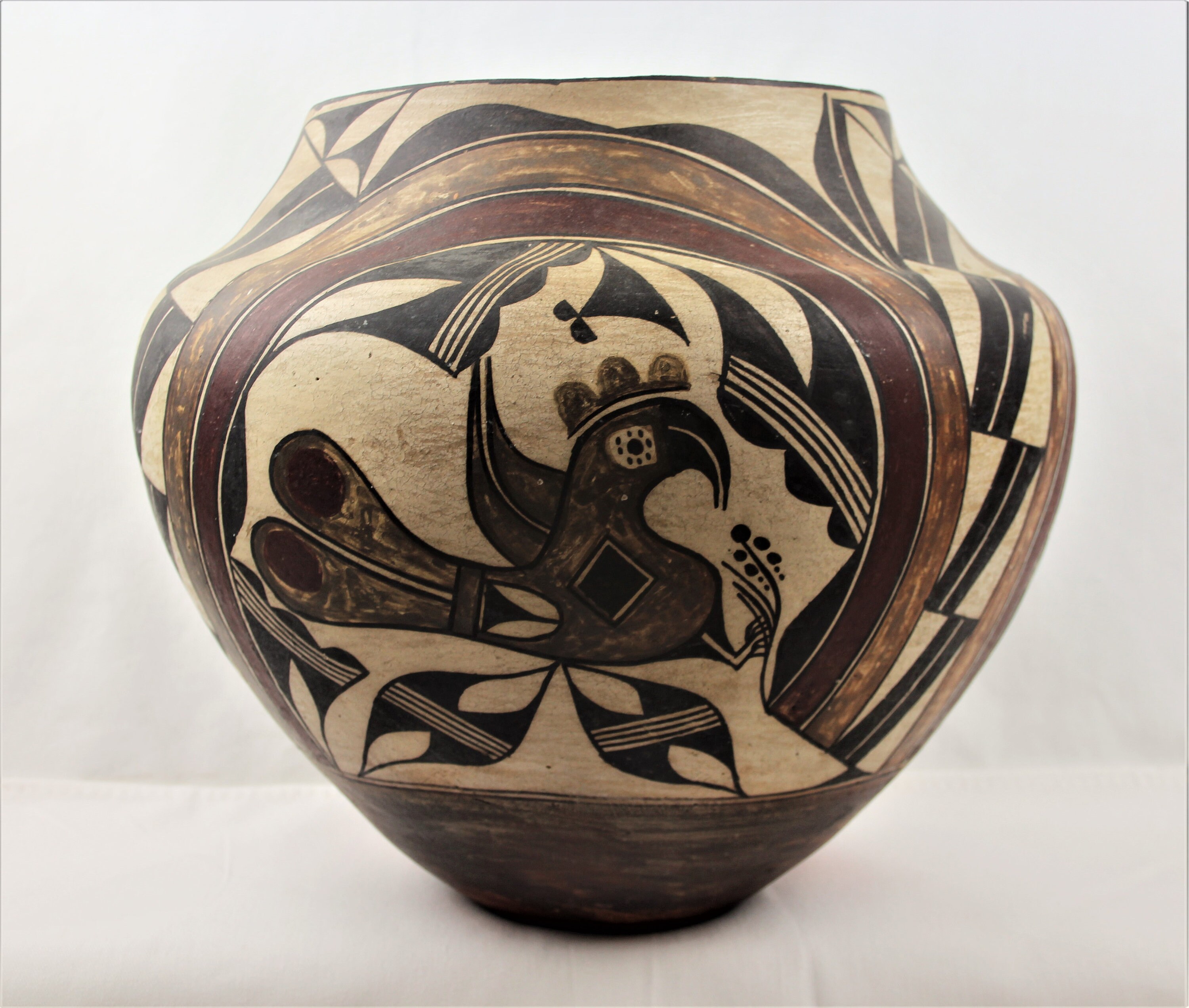 Acoma Pottery : Fantastic Historic Acoma Polychrome Olla