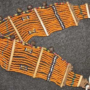 Choker : Authentic Konyak Naga Patterned Bead  #609