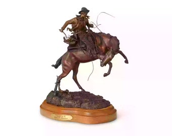 Western Artist, James P. Regimbal, (1949) Limited Edition 25/50, Bronze Sculpture, Titled "Tripped Up II", 1987, #1777