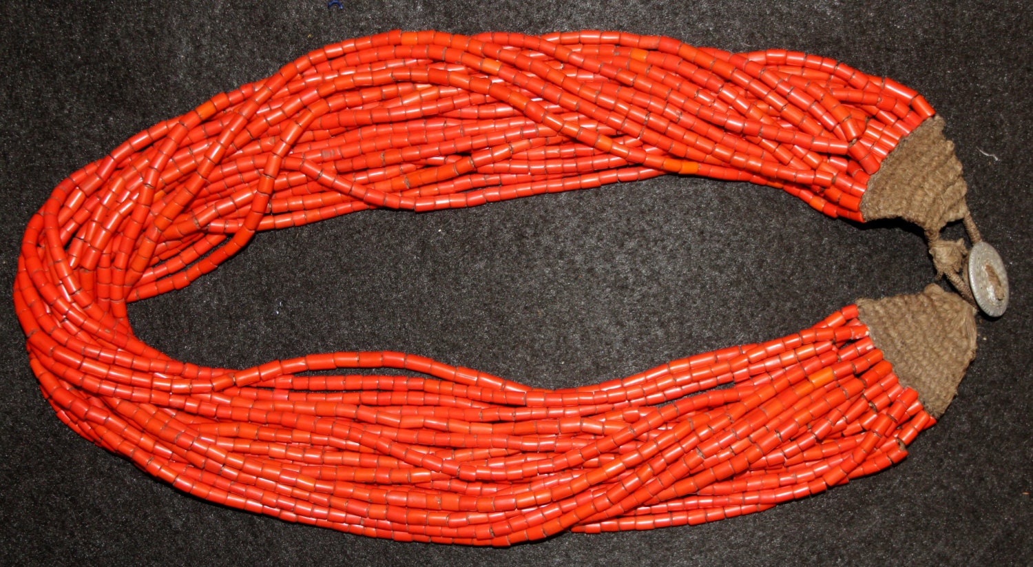 Tile Beads : Authentic Naga 23 Strand Large Tubular Orange - Etsy