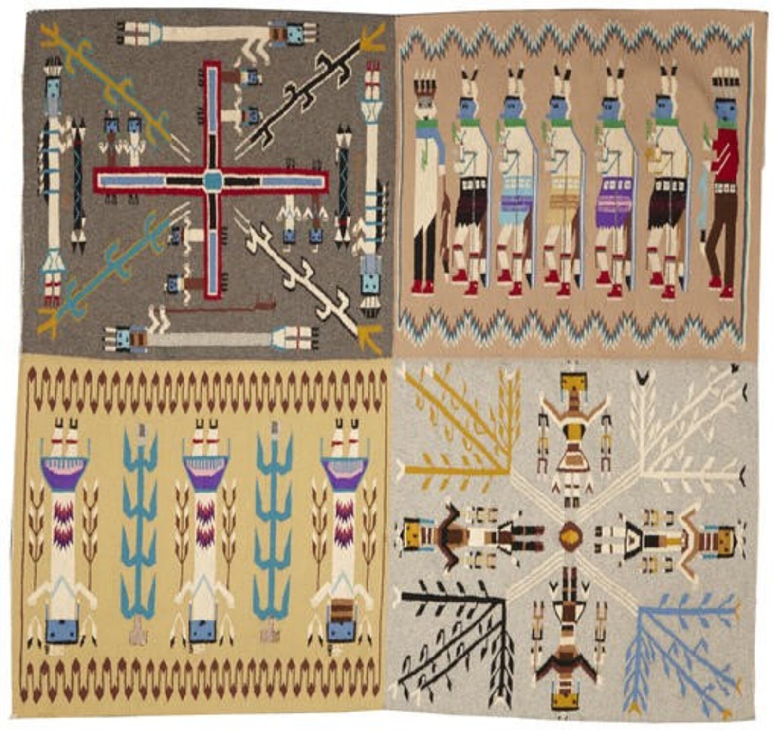 Navajo Yei Pictorial Rug Native American Rug Wool Navajo - Etsy