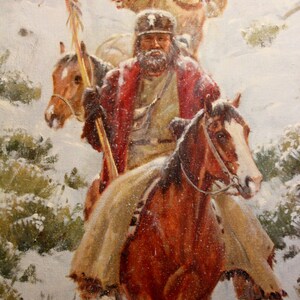 Västerländsk målning: Ron Stewart oljemålning, original Ron Stewart olja, "Ner från höglandet" signerad, Ron Stewart Western Art, #699 bild 3