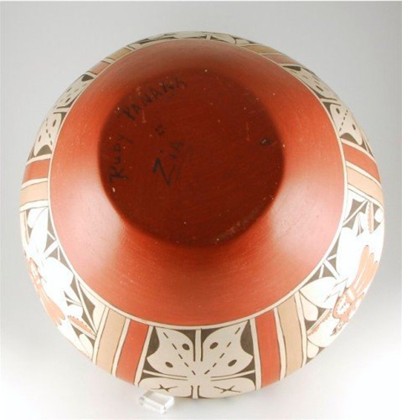 Native American Massive Traditional Zia Pottery Storage Jar by Ruby