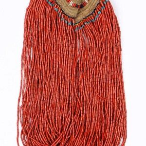 Authentic Konyak Naga Red Bead Necklace, Ca Early 1900s, 1481 image 2