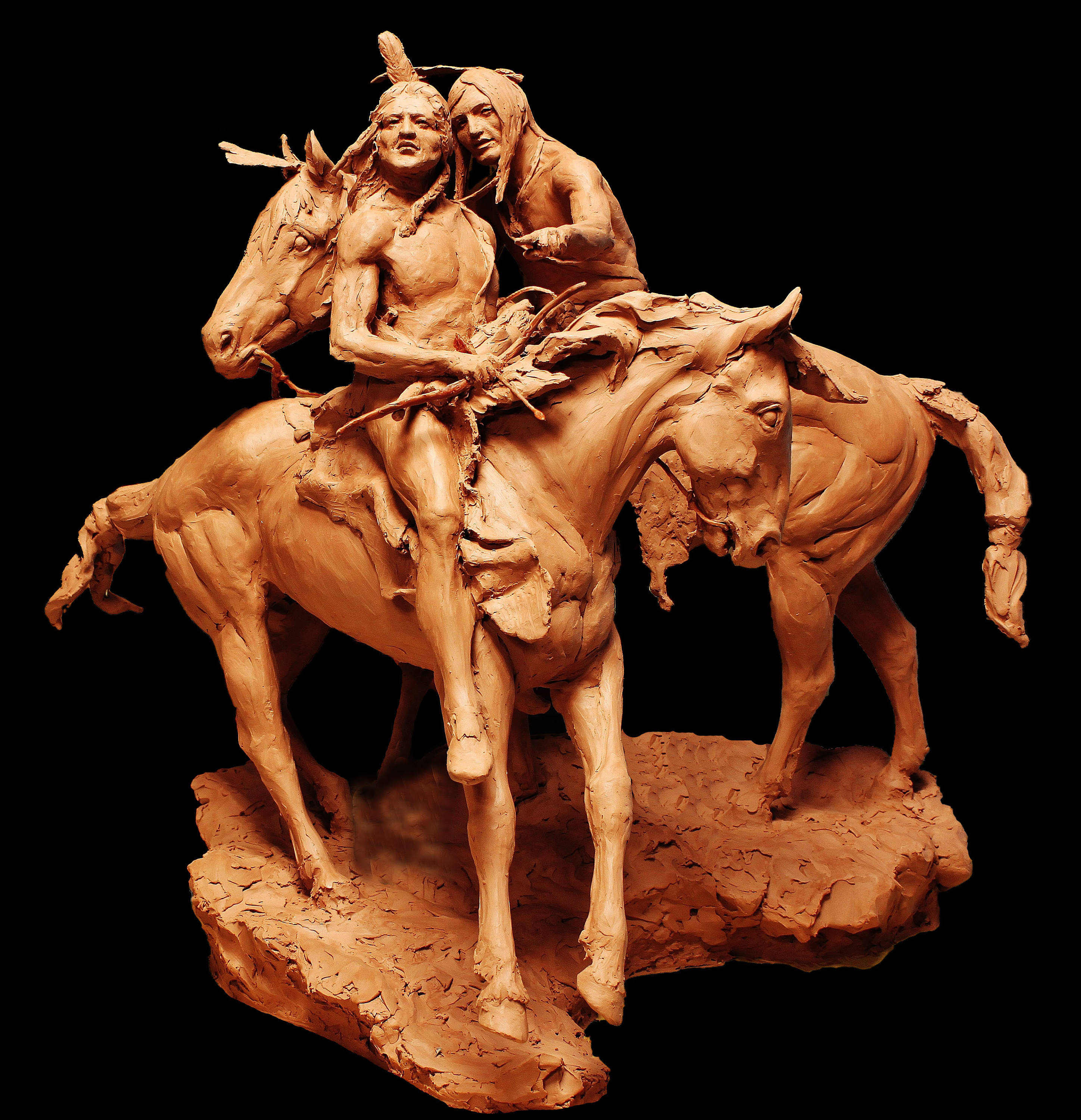 Western Bronze Sculpture, by Renowned Western Artist, Jeff Wolf, Title